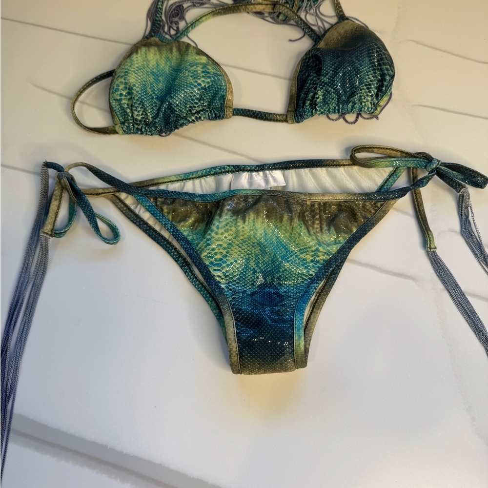 🔥 Alexis Designer Bikini – Emerald Python Print 🔥 - Picture 16 of 16